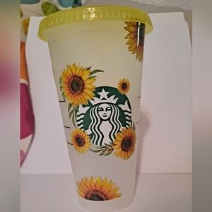Sunflowers & Cow Starbucks Cup